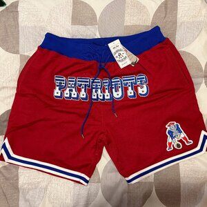 Just Don X Mitchell & Ness NFL New England Patriots Gold Rush Shorts Size XL